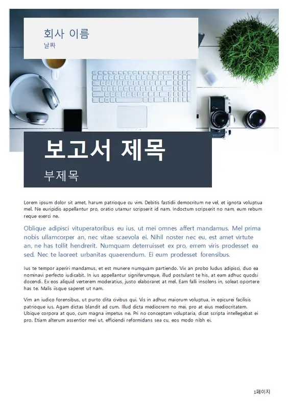 보고서(원본 테마) modern simple