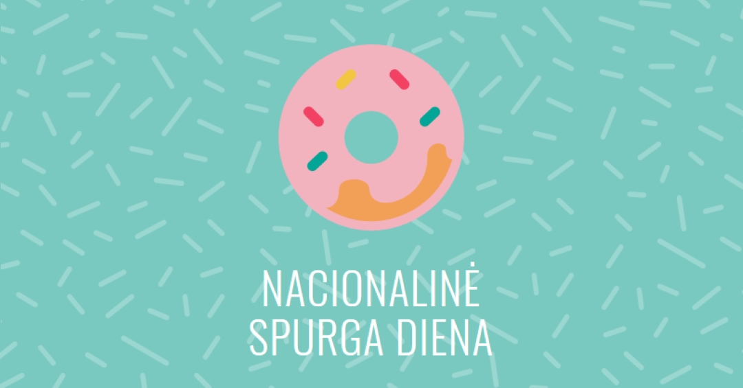 Yum tai Nacionalinė spurga diena blue modern-simple