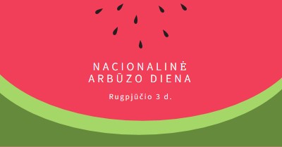 Nacionalinė arbūzo diena pink modern-simple