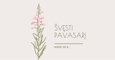 Švęsti pavasarį white vintage-botanical