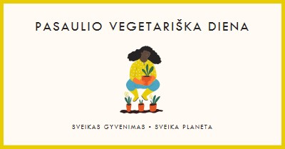 It's World Vegetariška diena white modern-simple