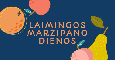 Su Marzipano diena blue whimsical-line