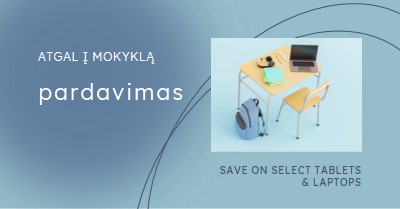 Grįžimas į mokyklą blue modern-simple