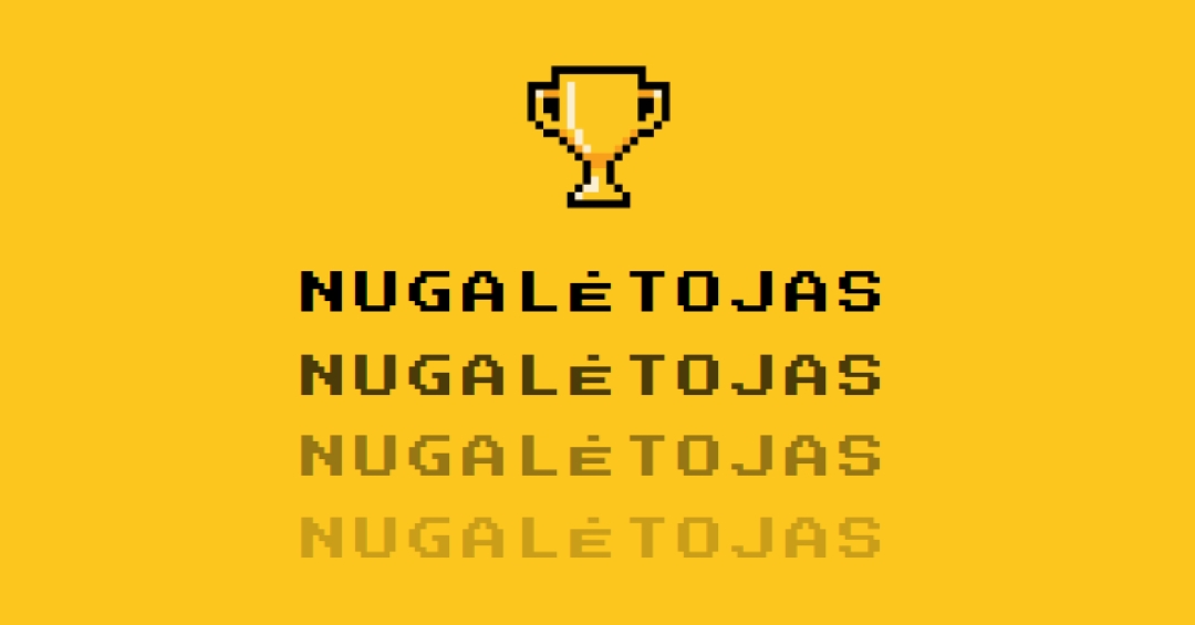 Trofėjaus gyvenimas yellow vintage-retro
