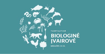 Švęsti pasaulio biologinės įvairovės dieną blue modern-simple