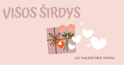 Visos širdys pink whimsical-color-block