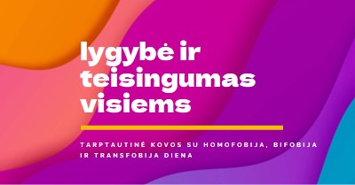 Garbės tarptautinė diena prieš homofobiją purple modern-bold