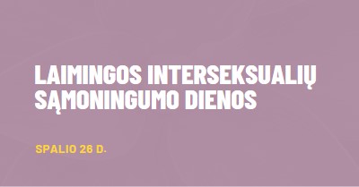 Laimingos Intersex sąmoningumo diena purple modern-bold