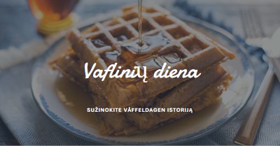 Vaflinių diena blue modern-simple