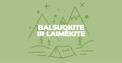 Balsuokite ir laimėkite green whimsical-line