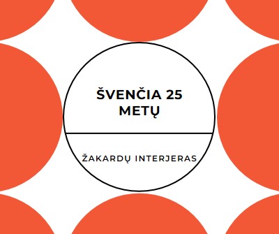 Švenčia 25 metų orange modern-geometric-&-linear