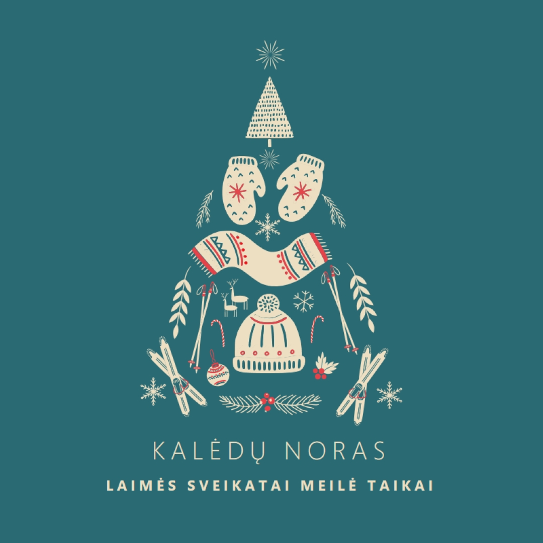 Tik noriu šv. Kalėdų green modern-simple