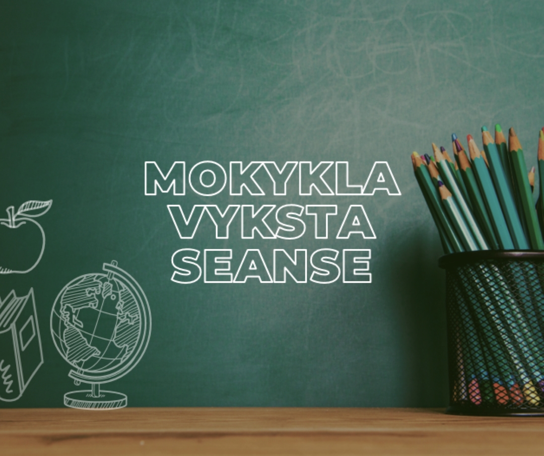 Mokykla vyksta seanse green modern-simple
