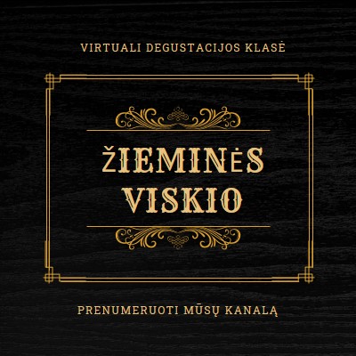 Žiemos viskio black vintage-retro