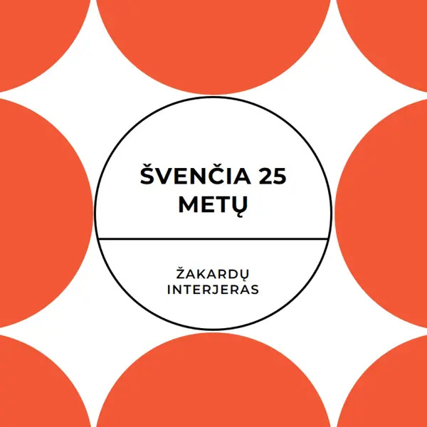 Švenčia 25 metų orange modern-geometric-&-linear