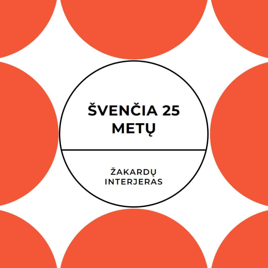 Švenčia 25 metų orange modern-geometric-&-linear