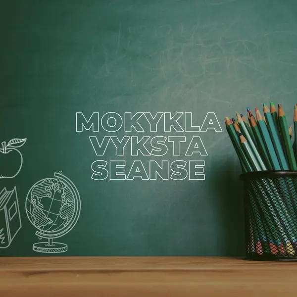 Mokykla vyksta seanse green modern-simple
