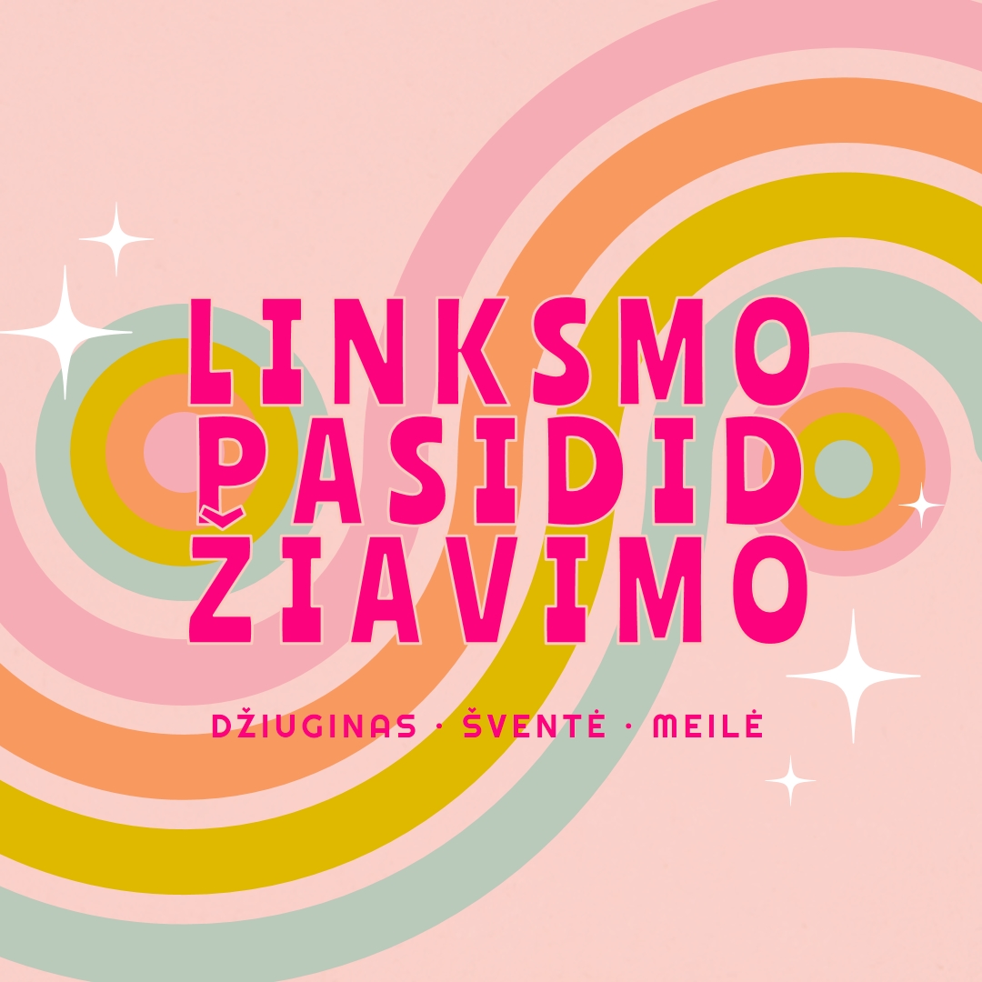 Džiaugsmas, šventė, meilė pink vintage-retro