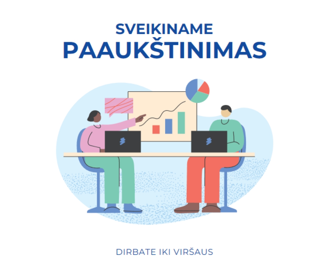 Sveikinimai paaukštinus white whimsical-line