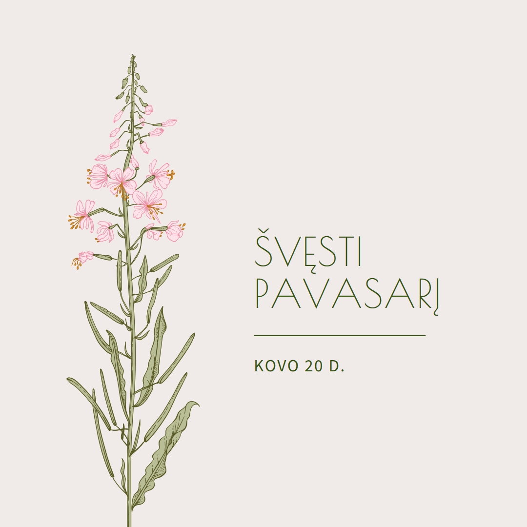 Švęsti pavasarį white vintage-botanical