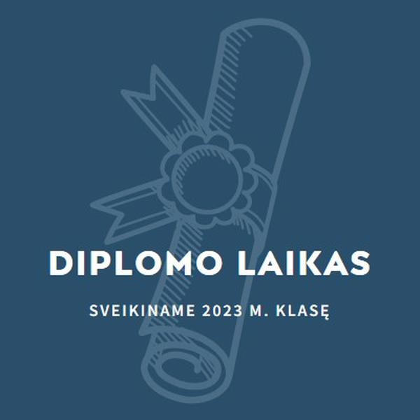 Jūsų diplomas blue modern-simple