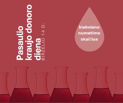 Pasaulio kraujo donoro diena red modern-bold