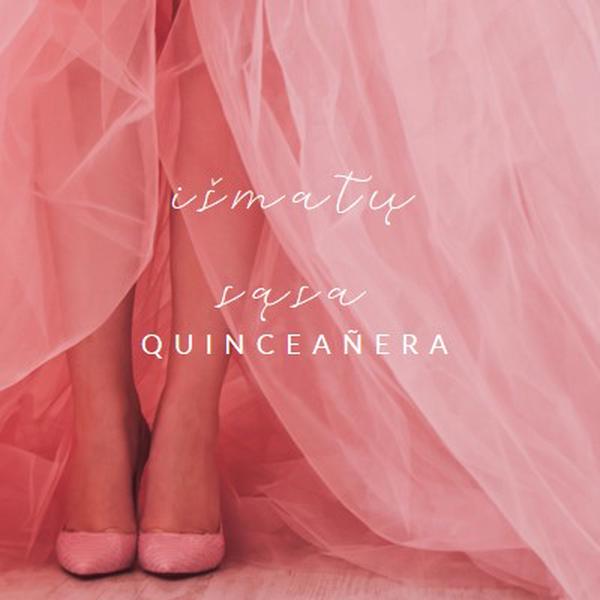 Quinceanera spalvos pink modern-simple