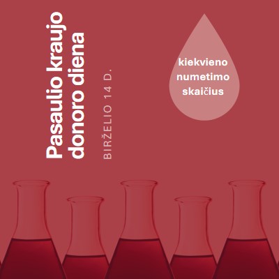 Pasaulio kraujo donoro diena red modern-bold