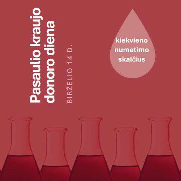 Pasaulio kraujo donoro diena red modern-bold