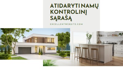 Atvirų durų kontrolinis sąrašas white modern-simple