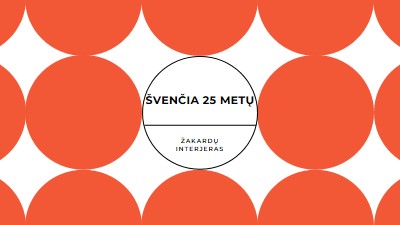 Švenčia 25 metų orange modern-geometric-&-linear