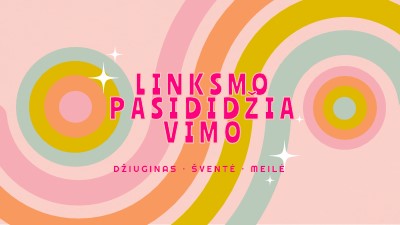 Džiaugsmas, šventė, meilė pink vintage-retro