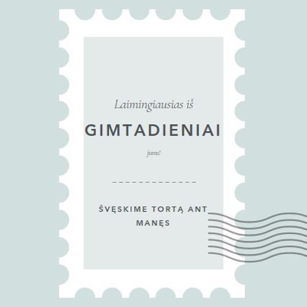 Nuostabus gimtadienis blue modern-simple