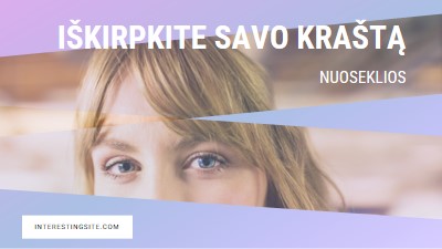 Iškirpkite savo kraštą purple modern-bold