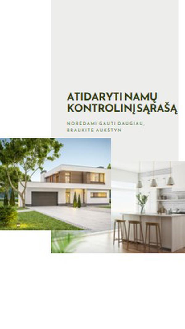 Atvirų durų kontrolinis sąrašas white modern-simple