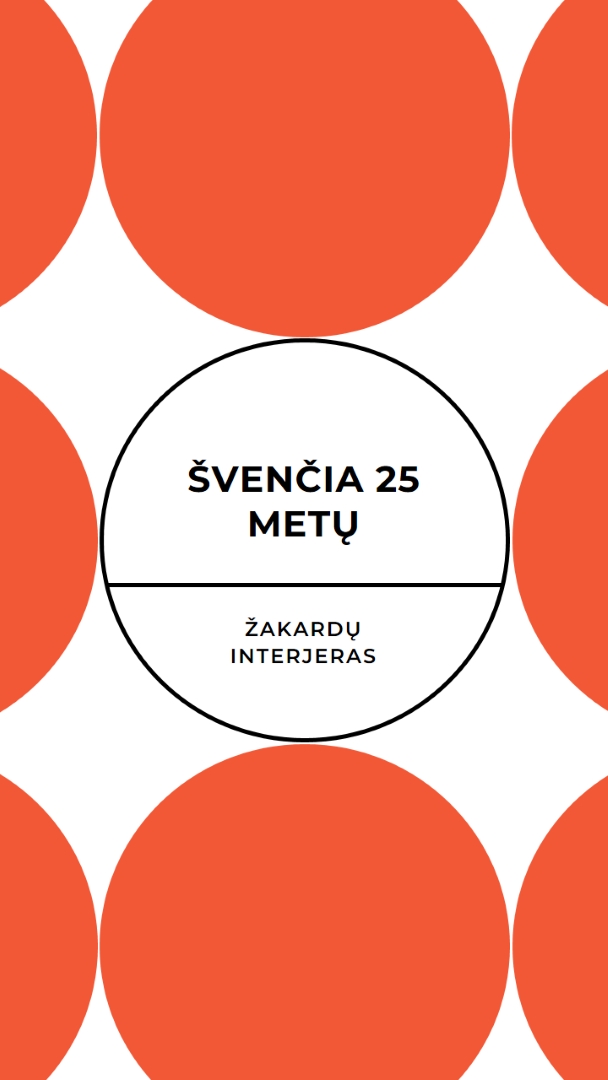 Švenčia 25 metų orange modern-geometric-&-linear