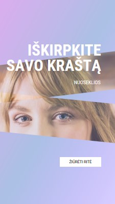 Iškirpkite savo kraštą purple modern-bold