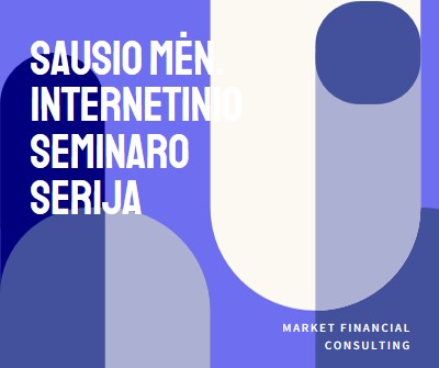 Sausio mėn. internetinio seminaro serija blue modern-bold