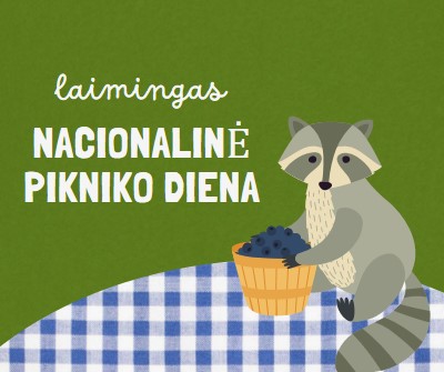 Laimingos nacionalinės pikniko dienos green whimsical-color-block