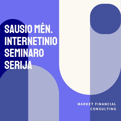 Sausio mėn. internetinio seminaro serija blue modern-bold