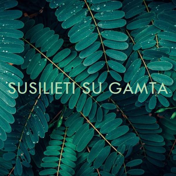 Susilieti su gamta green modern-simple