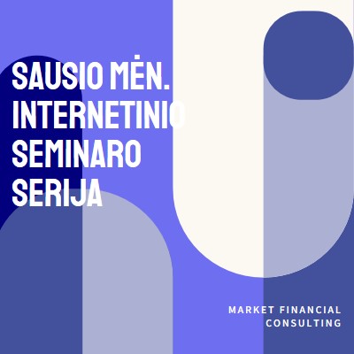 Sausio mėn. internetinio seminaro serija blue modern-bold