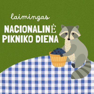 Laimingos nacionalinės pikniko dienos green whimsical-color-block