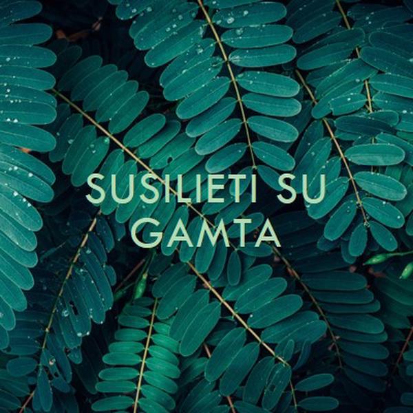 Susilieti su gamta green modern-simple