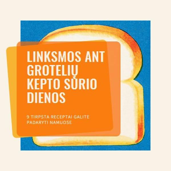 Linksmos ant grotelių kepto sūrio dienos orange modern-bold