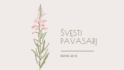 Švęsti pavasarį white vintage-botanical