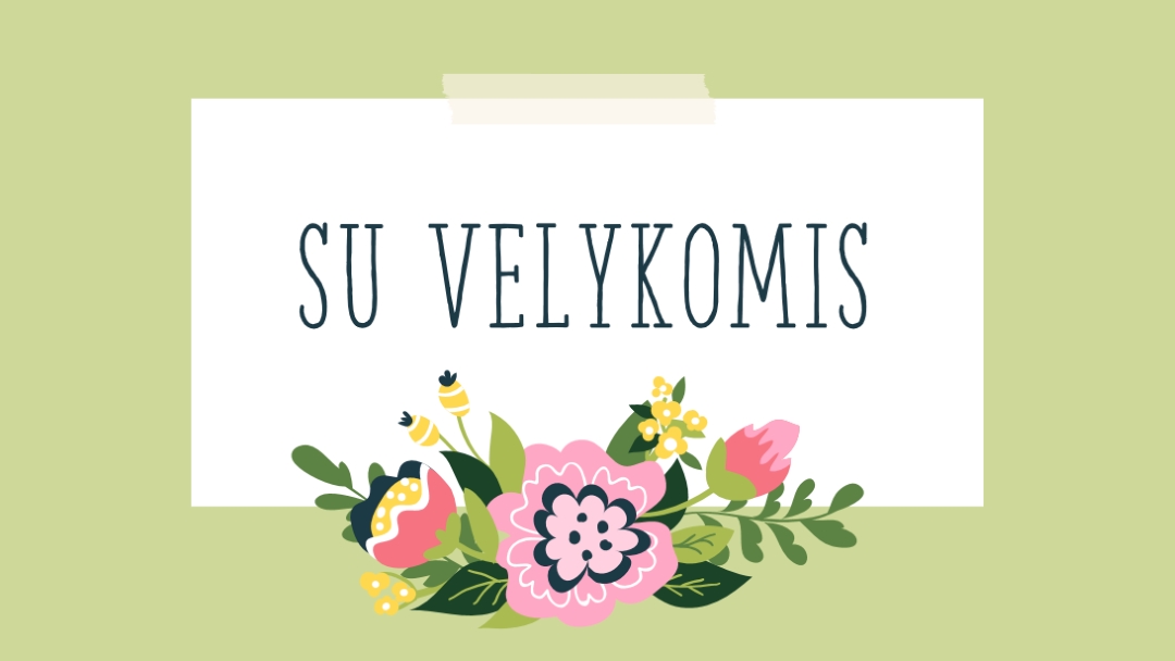 Velykų žiedai green whimsical-line