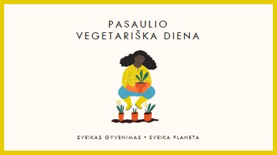 It's World Vegetariška diena white modern-simple