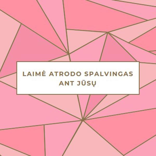 Laimingos grąžinamos pink modern-simple