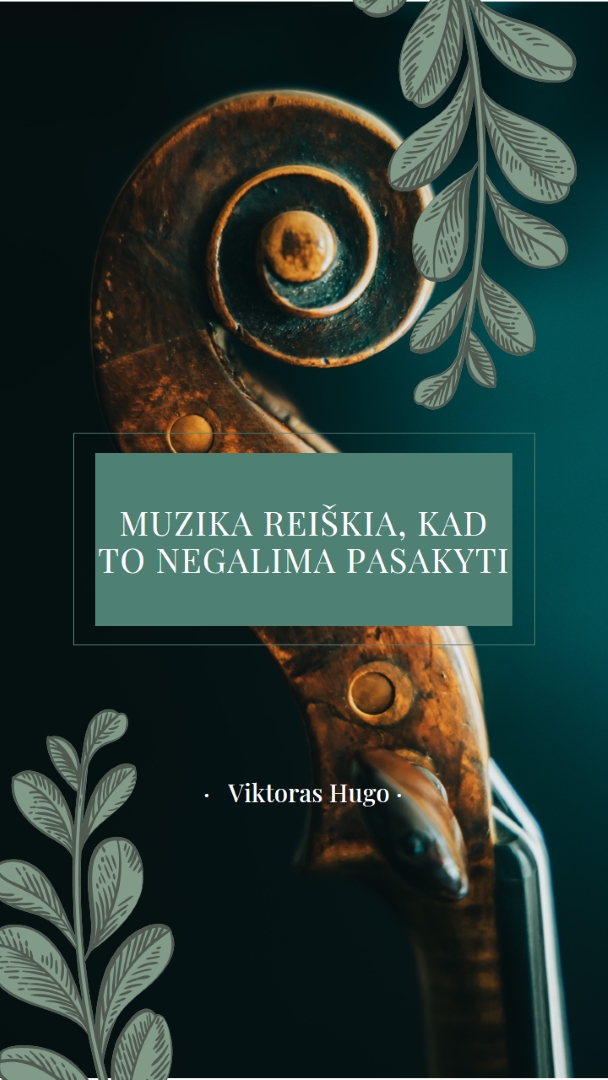 Eilutės teorija black vintage-botanical